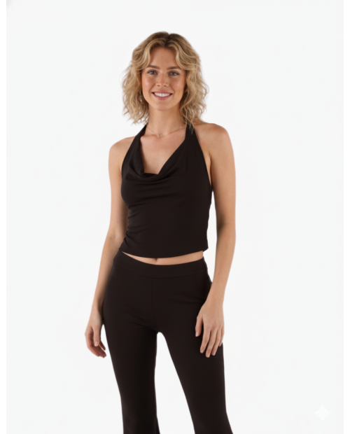 TOP BARCA LICRA NEGRO