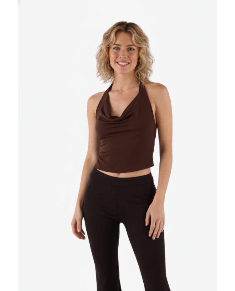 TOP BARCA LICRA MARRON