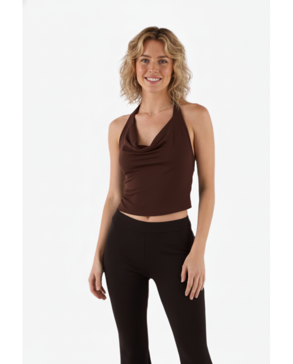 TOP BARCA LICRA MARRON