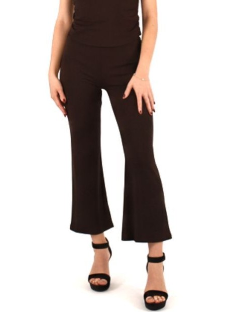 PANTALON RAYADO LICRA MARRON