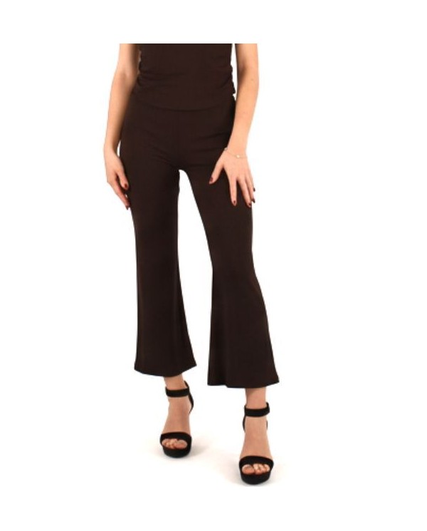 PANTALON RAYADO LICRA MARRON