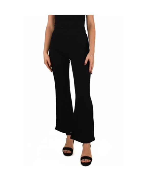 PANTALON RAYADO LICRA NEGRO