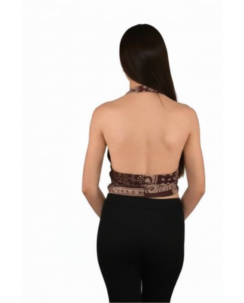 TOP HALTER CACHEMIRAS MARRÓN 2