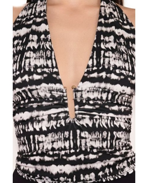 TOP HALTER TIE DYE NEGRO 2