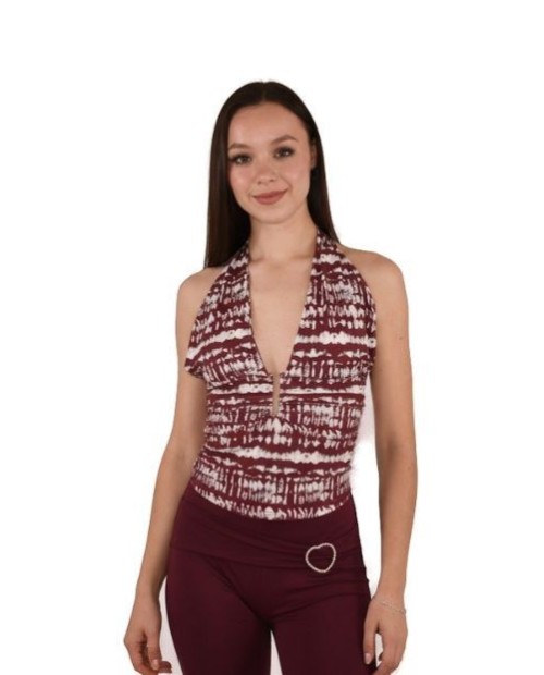 TOP HALTER TIE DYE BURDEOS