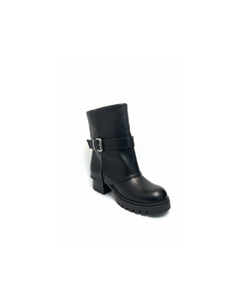 BOTIN POLAINA HEBILLA TECNOPIEL NEGRO
