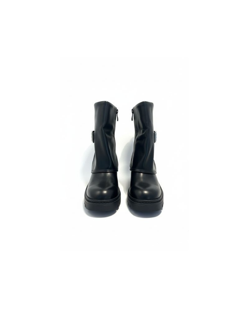 BOTIN POLAINA HEBILLA TECNOPIEL NEGRO