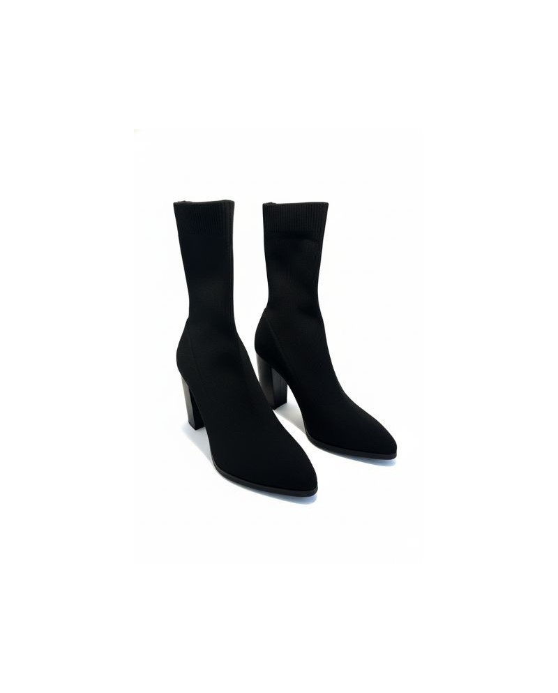 BOTIN CALCETIN LICRA NEGRA TACON ALTO