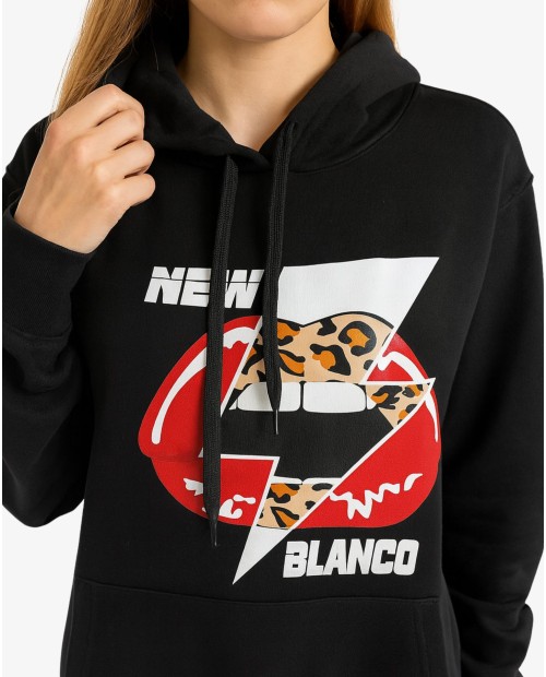 SUDADERA NB LABIOS NEGRA 2