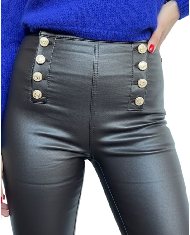 LEGGIN POLIPIEL NEGRO BOTONES