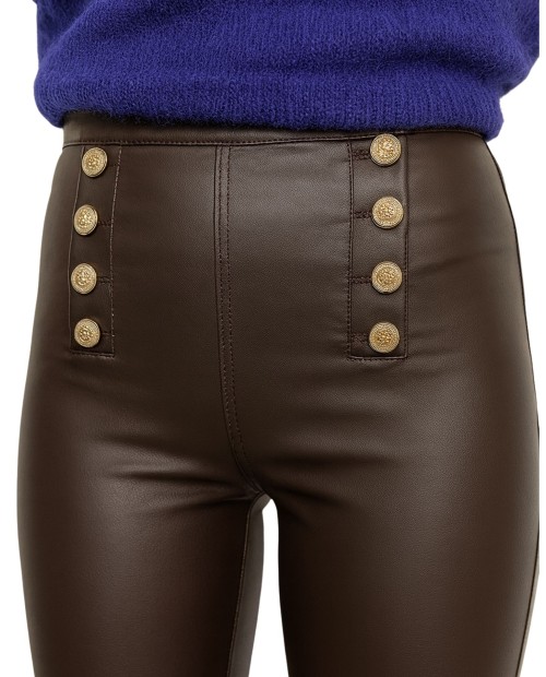 LEGGIN POLIPIEL MARRON BOTONES 2