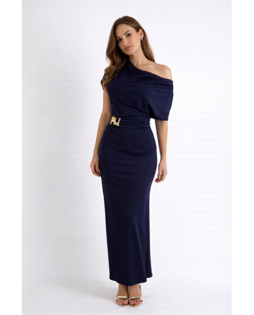 VESTIDO CREP MARINO ADORNO...