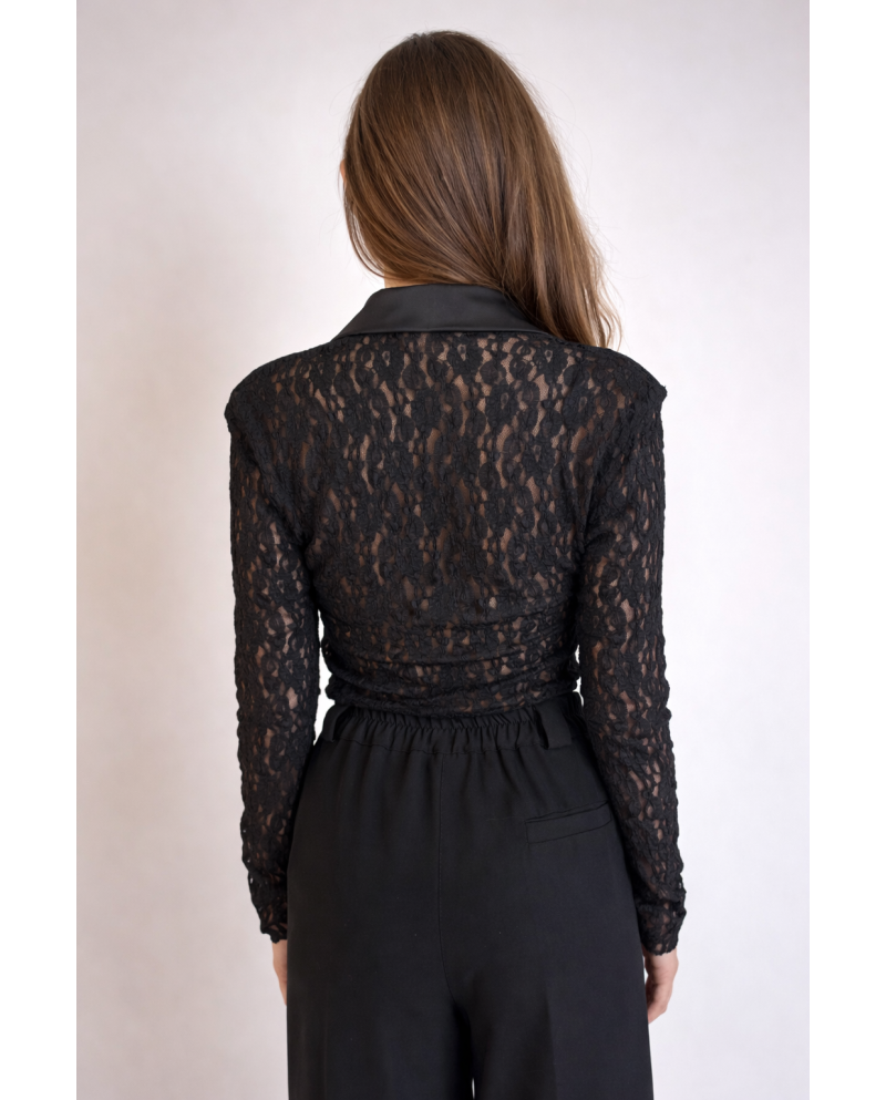 BODY CAMISERO ENCAJE NEGRO