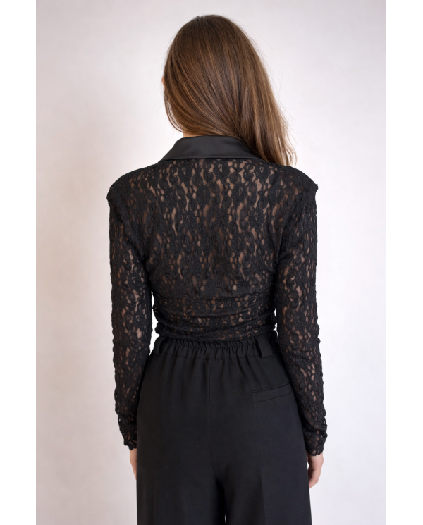 BODY CAMISERO ENCAJE NEGRO