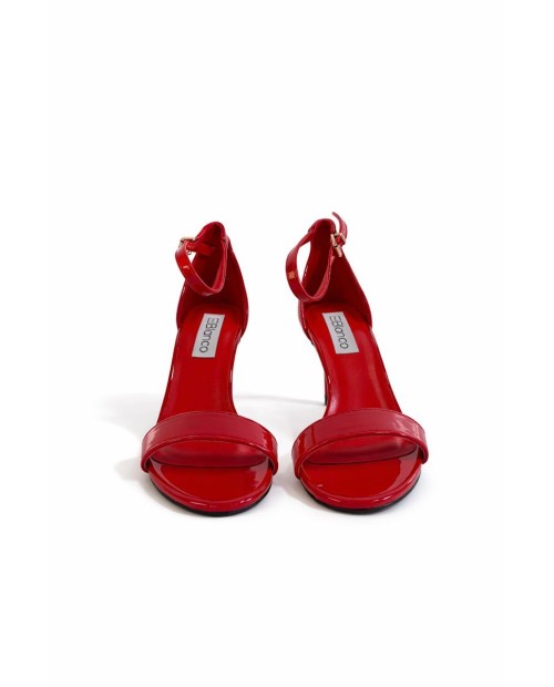 SANDALIA PULSERA CHAROL ROJO 2