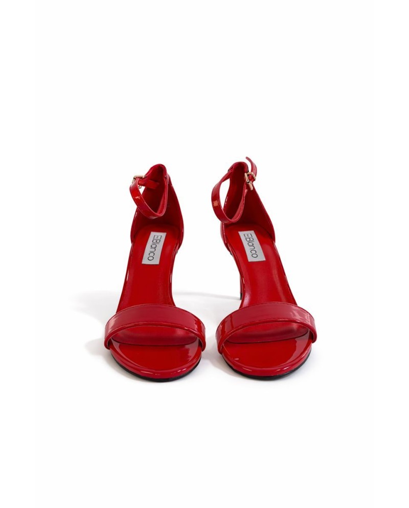 SANDALIA PULSERA CHAROL ROJO