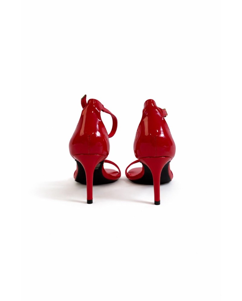 SANDALIA PULSERA CHAROL ROJO