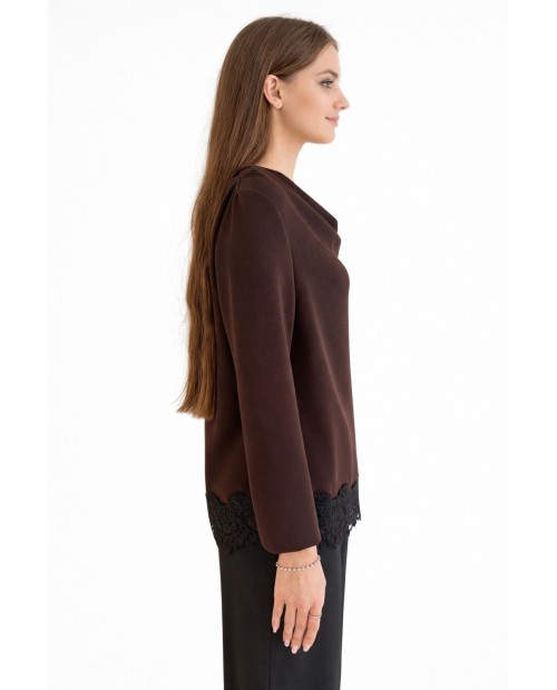 JERSEY MARRON CON BAJO EN... 2