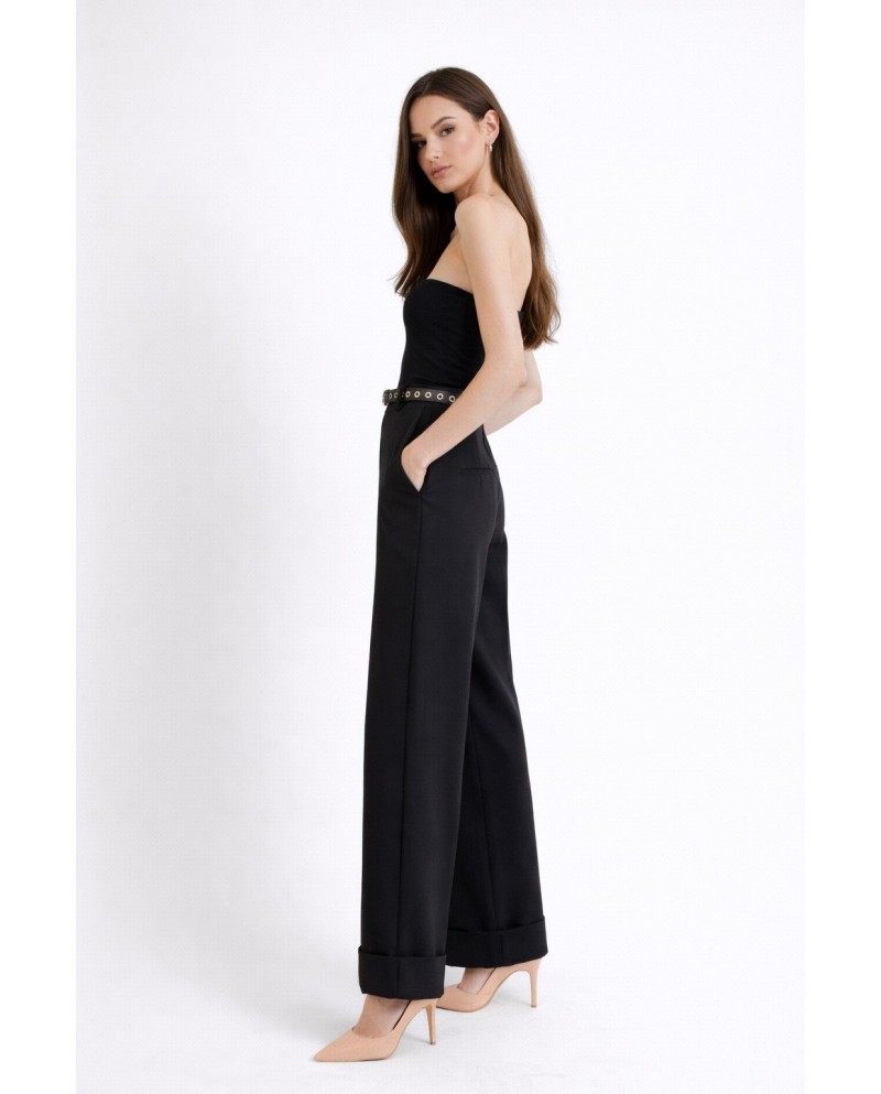 PANTALON CREP NEGRO WIDE LEG