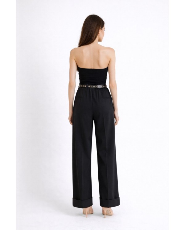 PANTALON CREP NEGRO WIDE LEG